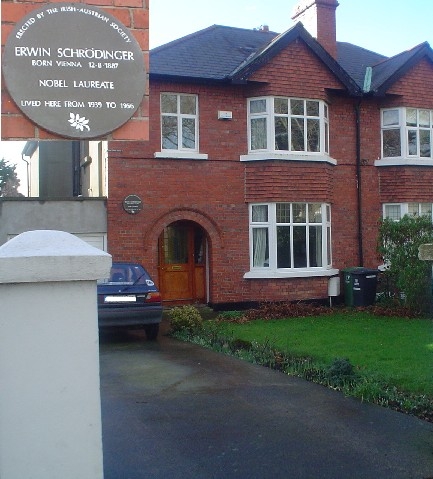 The House on Kincora Road where Erwin Schroedinger lived.